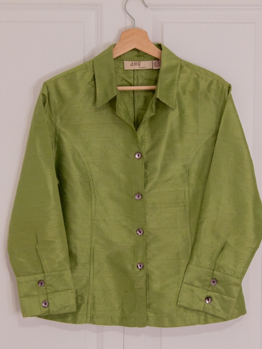 Anu By Natural - Green Silk Blouse (Size M)